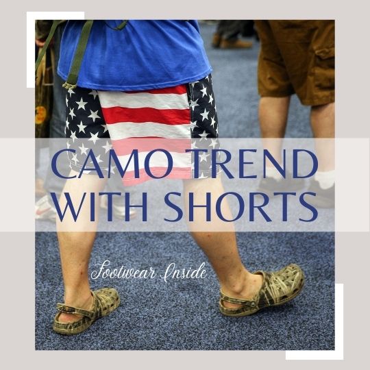 How To Wear Crocs: 30 Outfits Ideas 11 Camo Trend With Shorts