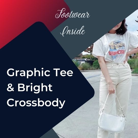 How To Wear Crocs: 30 Outfits Ideas 21 Graphic Tee & Bright Crossbody