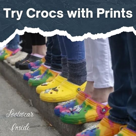 How To Wear Crocs: 30 Outfits Ideas 17 Try Crocs with Prints